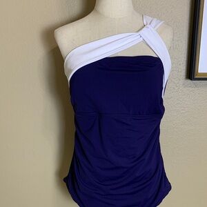 Tempt Me Blue and White‎ Bikini Top XXL